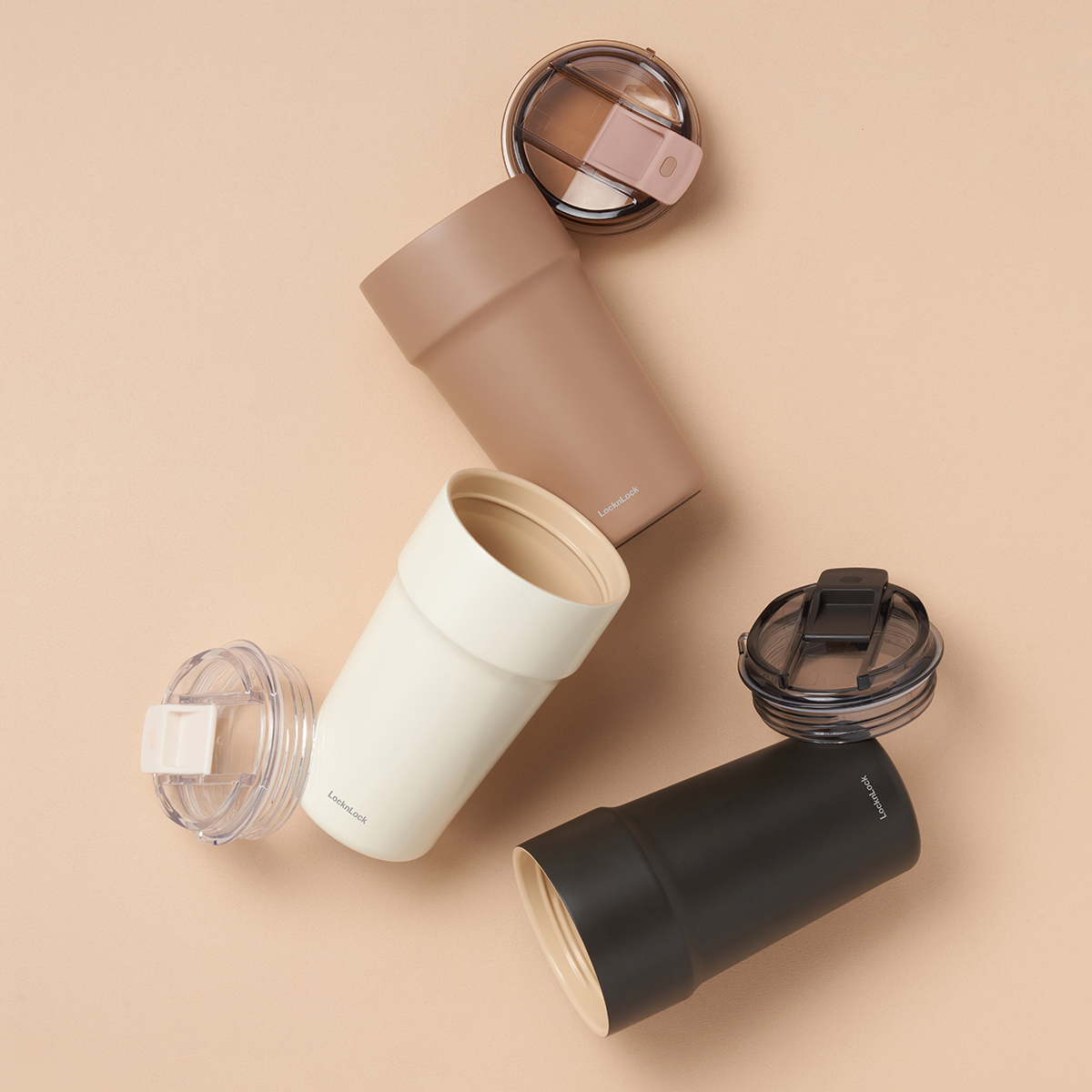  Bình giữ nhiệt Lock&Lock Metro Cafe LHC4357 dung tích 500ml - Màu đen   Màu chocolate   Màu ngà 