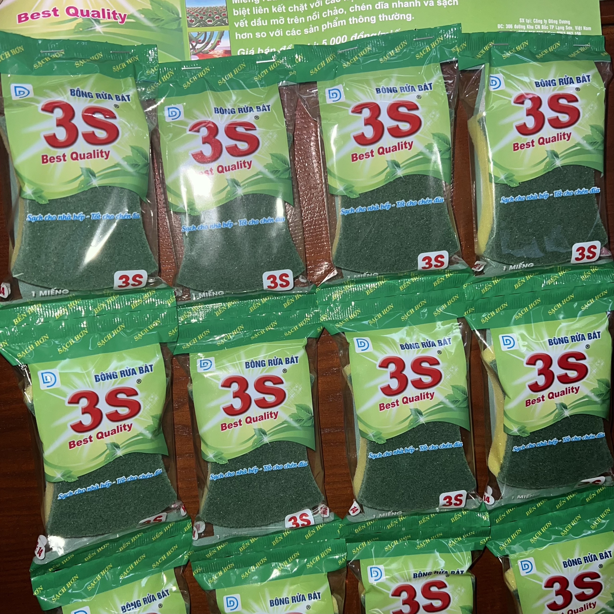Combo 3 bông rửa chén bát 3S