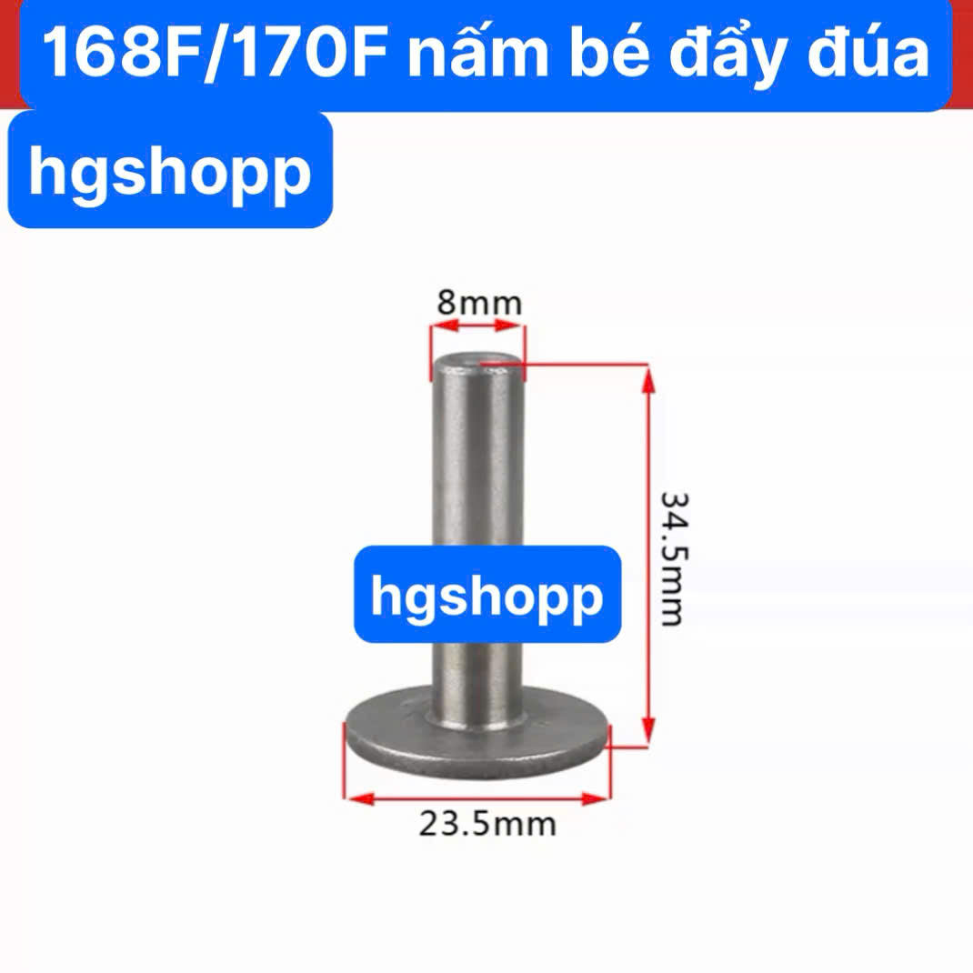2 Chiếc Nấm Bé Đẩy Đúa 168F Và 170F Nấm Trục Cam Đẩy Đúa Phụ Tùng Máy Phát Điện (kho 6201)