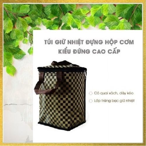 Túi giữ nhiệt đựng hộp cơm chống thấm loại lớn.
