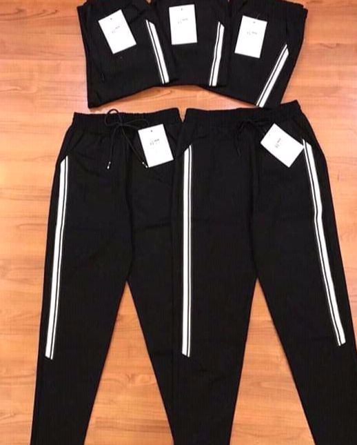 Quần thể thao nữ, quần viền thể thao cạp chun vải Umi hàn- Xưởng May ThuVu