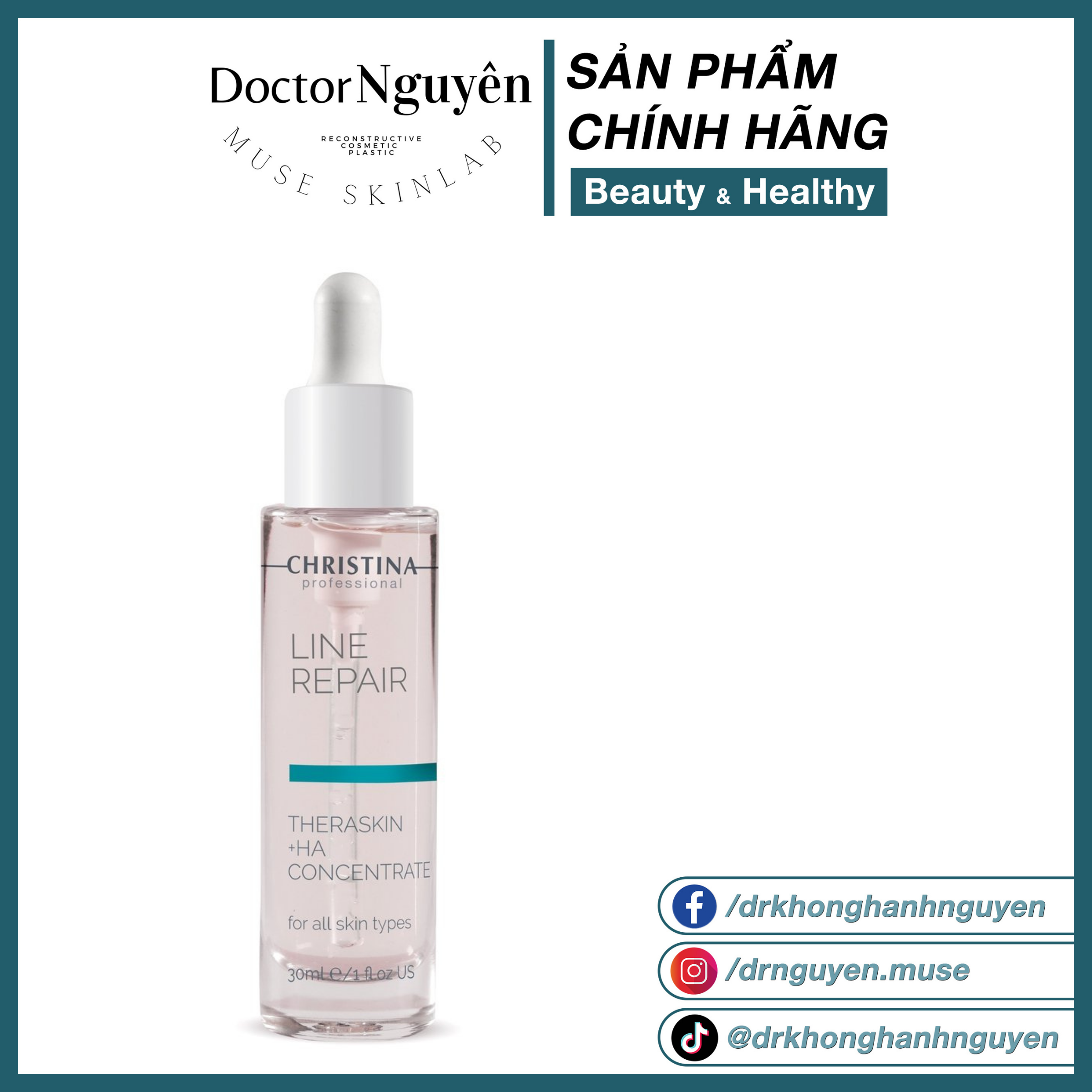 Serum Cấp Ẩm Christina Line Repair Theraskin + HA Concentrate