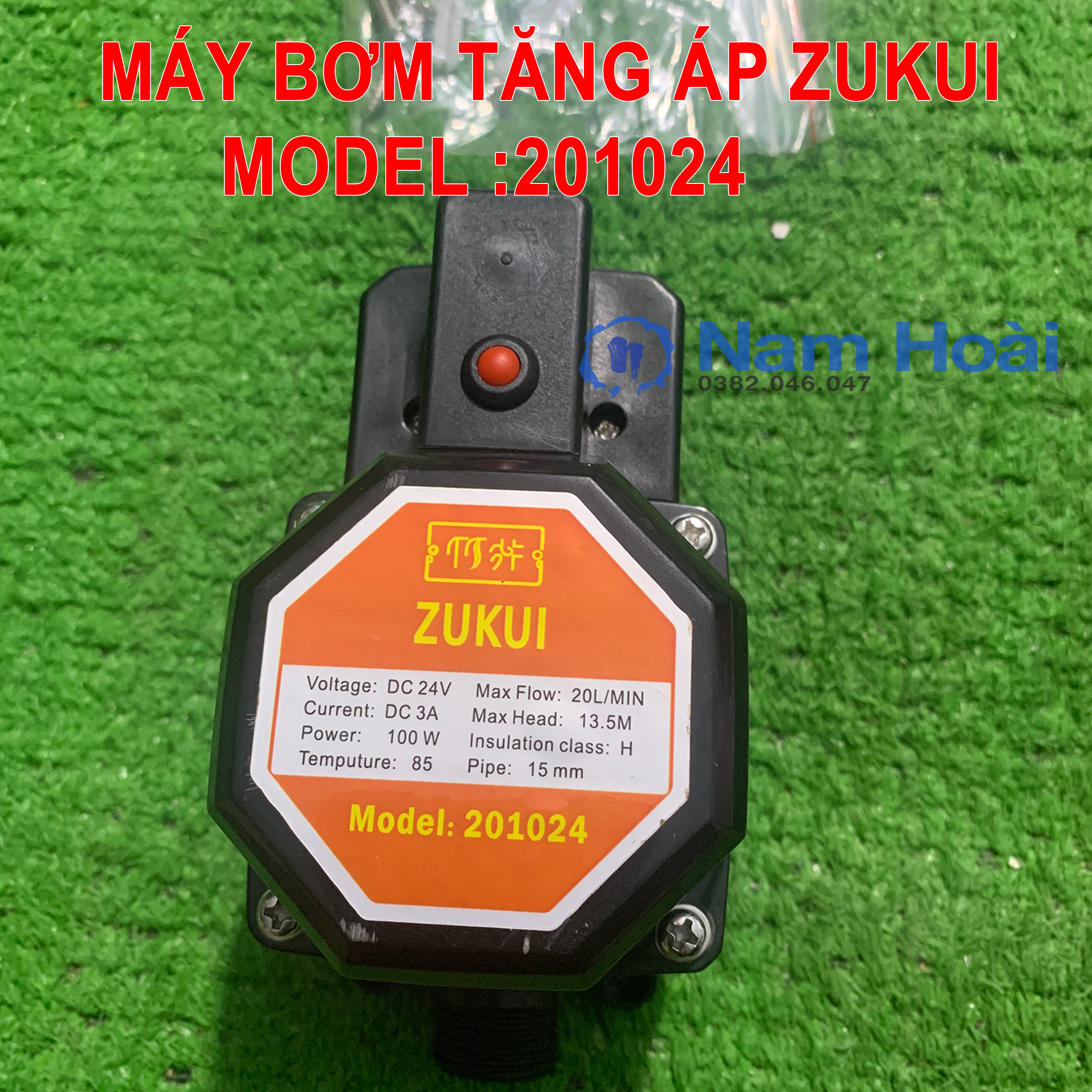 MÁY BƠM TĂNG ÁP - TRỢ LỰC MÁY GIẶT, VÒI SEN ZUKUI 24V 100W MODEL 201024