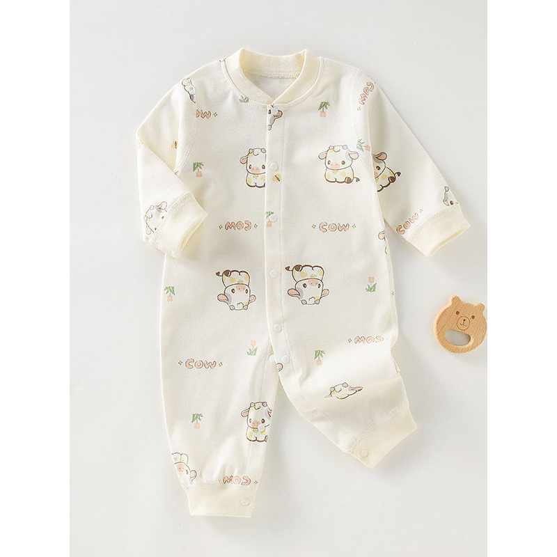 Áo liền quần cotton Comfor Bodysuit dài tay cao cấp Hàng Quảng Châu body liền thân cho bé trai bé gái