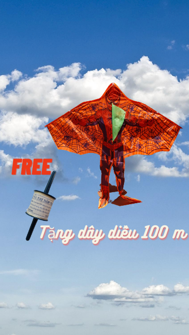 [HCM]Diều người nhện giá rẻ Diều Spiderman Diều người dơi Diều Batman Diều đẹp Điều giá rẻ Diều thả ngoài trời [Tặng kèm dây 100m]