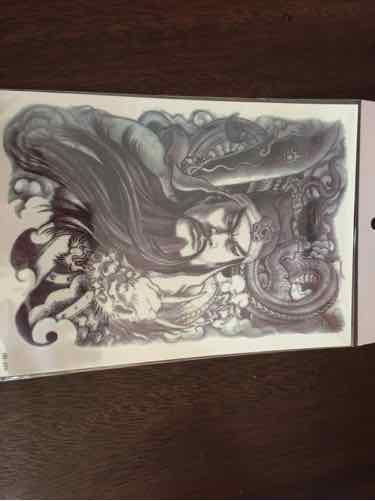 Hình xăm dán quan công kt 15x21 cm