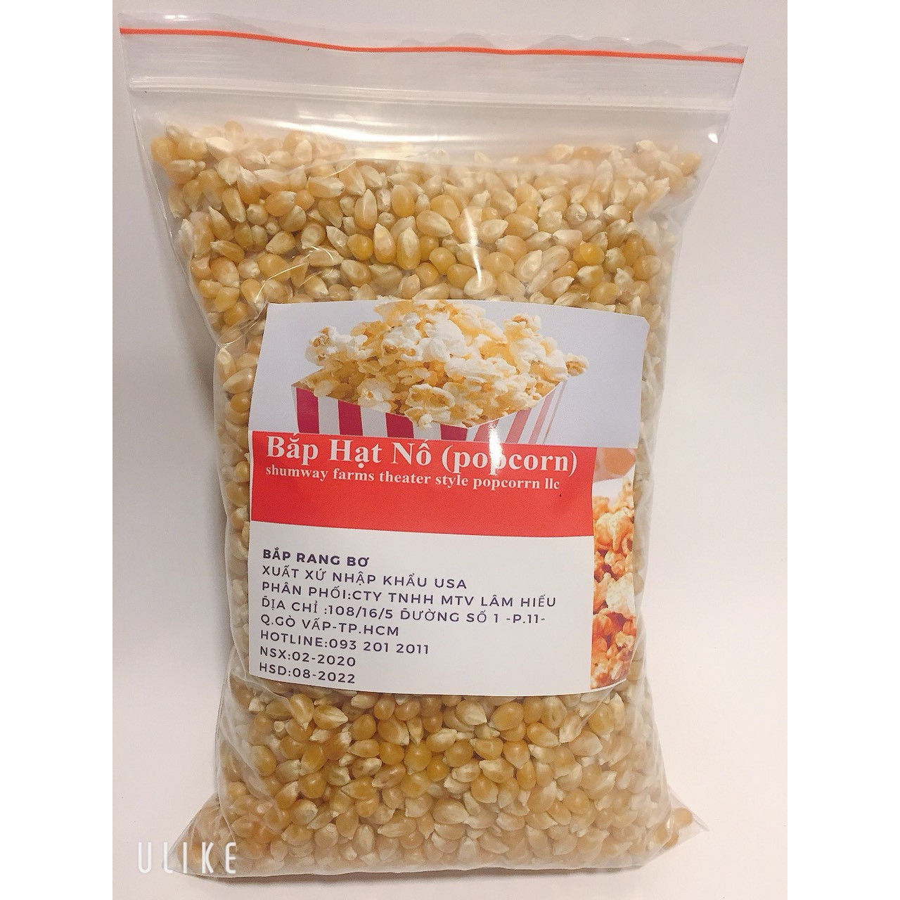 Bắp hạt nổ popcorn 400g