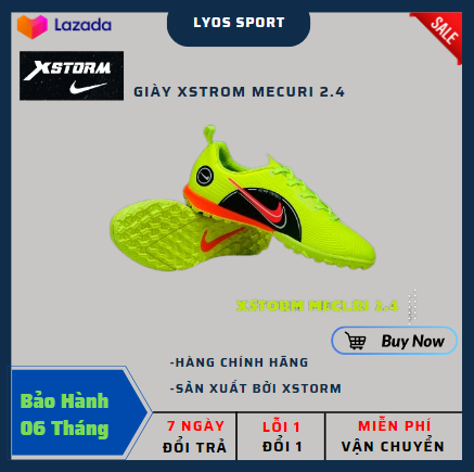 Giày đá bóng – giày đá banh xstorm mecuri 2.4, đầy đủ loại màu, khâu full đế, bảo hành keo trọn đời