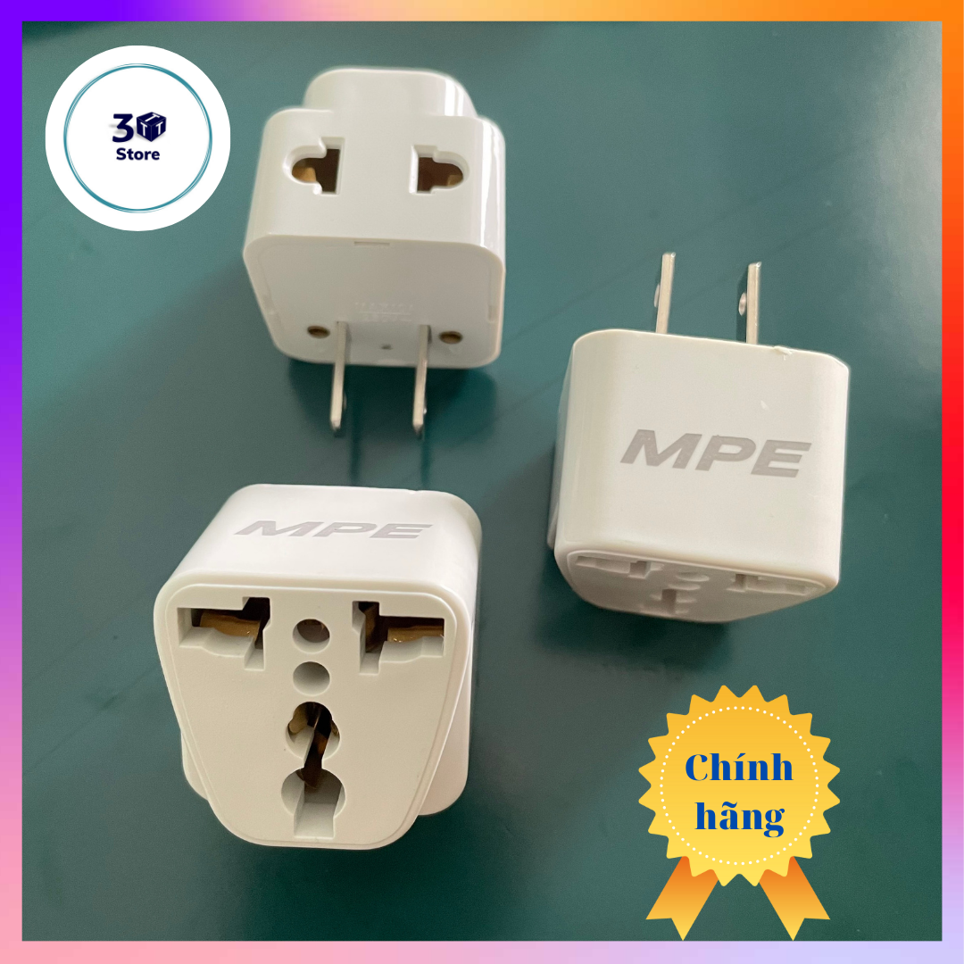 Phích cắm đa năng 2 chấu chuyển qua 3 chấu MPE
