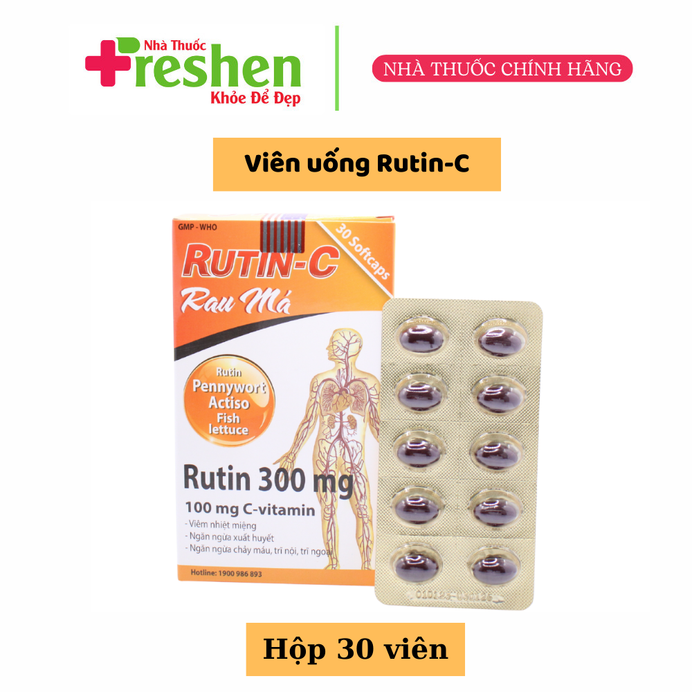 RUTIN - C rau má ( hỗ trợ viêm loét miệng, xuất huyết, chảy máu, trĩ ngoại trĩ nội)