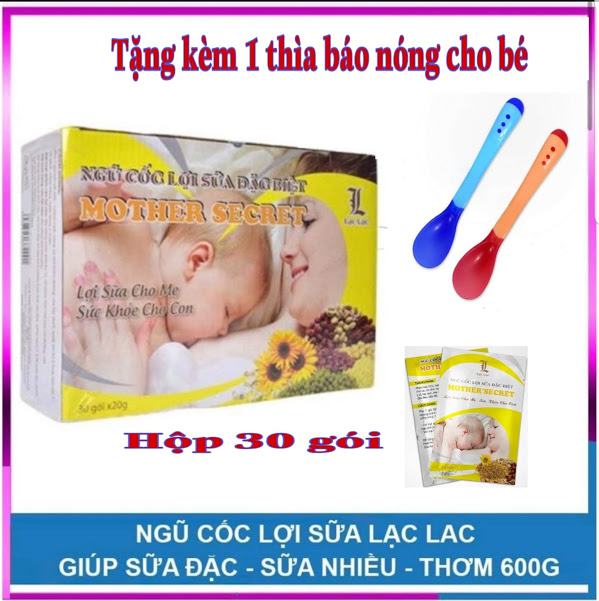 [HCM]Combo 2 hộp Ngũ cốc lợi sữa Lạc Lạc -60 gói ( Tặng thìa ăn dặm báo nóng)