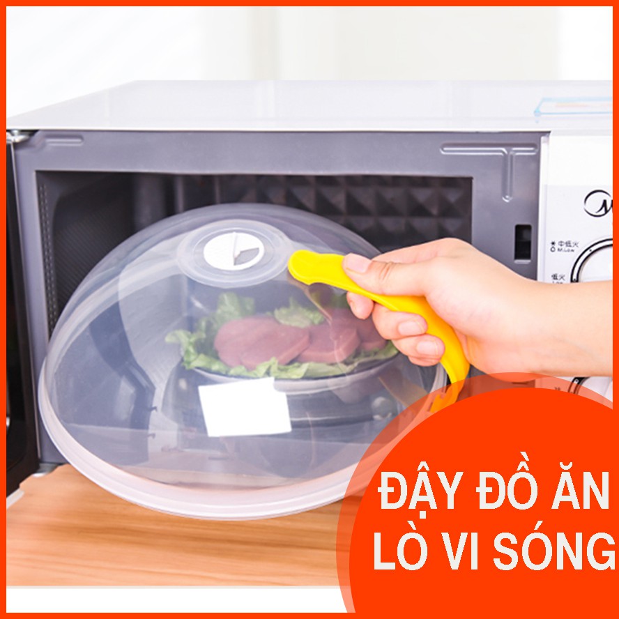Combo 2 Nắp Đậy Thực Phẩm Lò Vi Sóng Nắp Chống Phún Có Tay Cầm Nắp Đậy Làm Nóng Thực Phẩm Chịu Nhiệt Độ Cao Nắp Bảo Quản Thực Phẩm