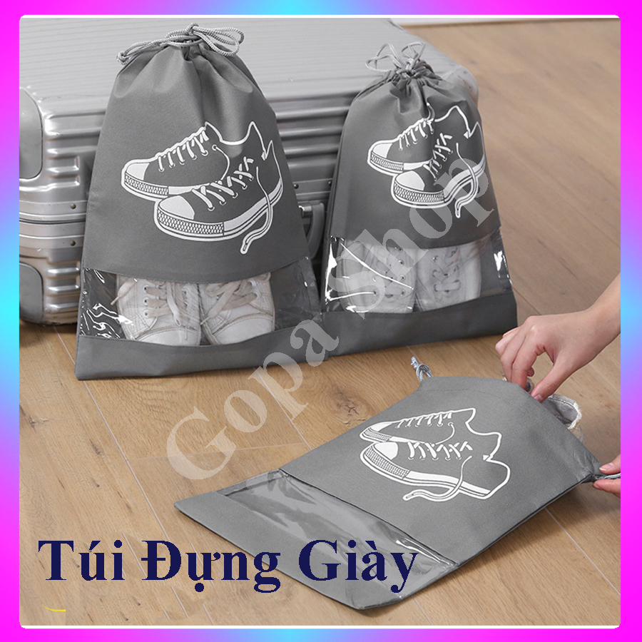 Túi Đựng Giày Dép Chống Bụi Túi Đựng Giày Thế Thao tiện ích có dây rút size to và size bé, túi đựng giày thời trang túi đựng tiện ích