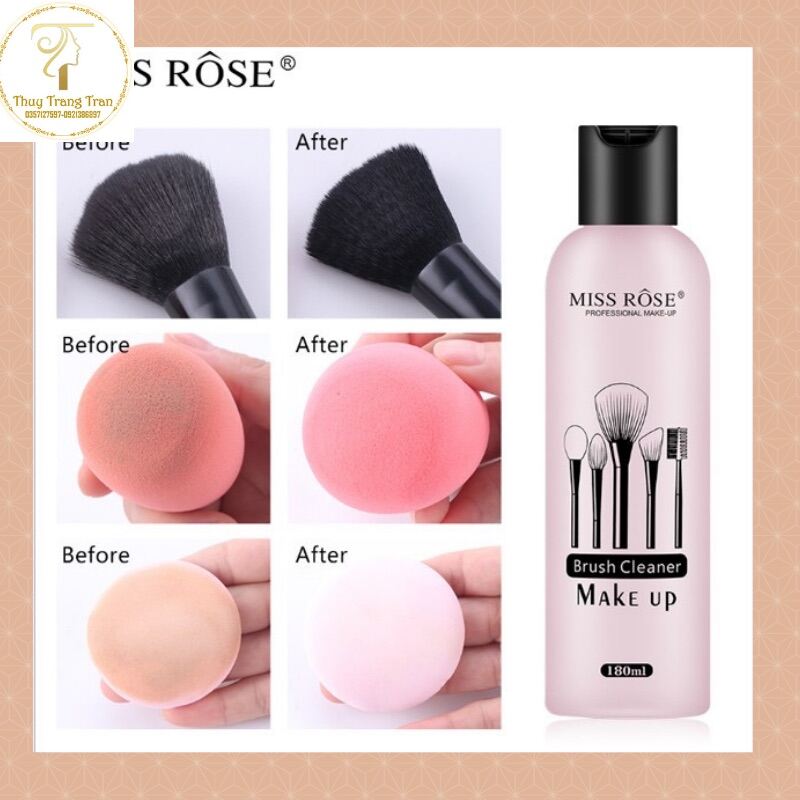 Nước rửa cọ trang điểm mút tán miss rose nrcmr02