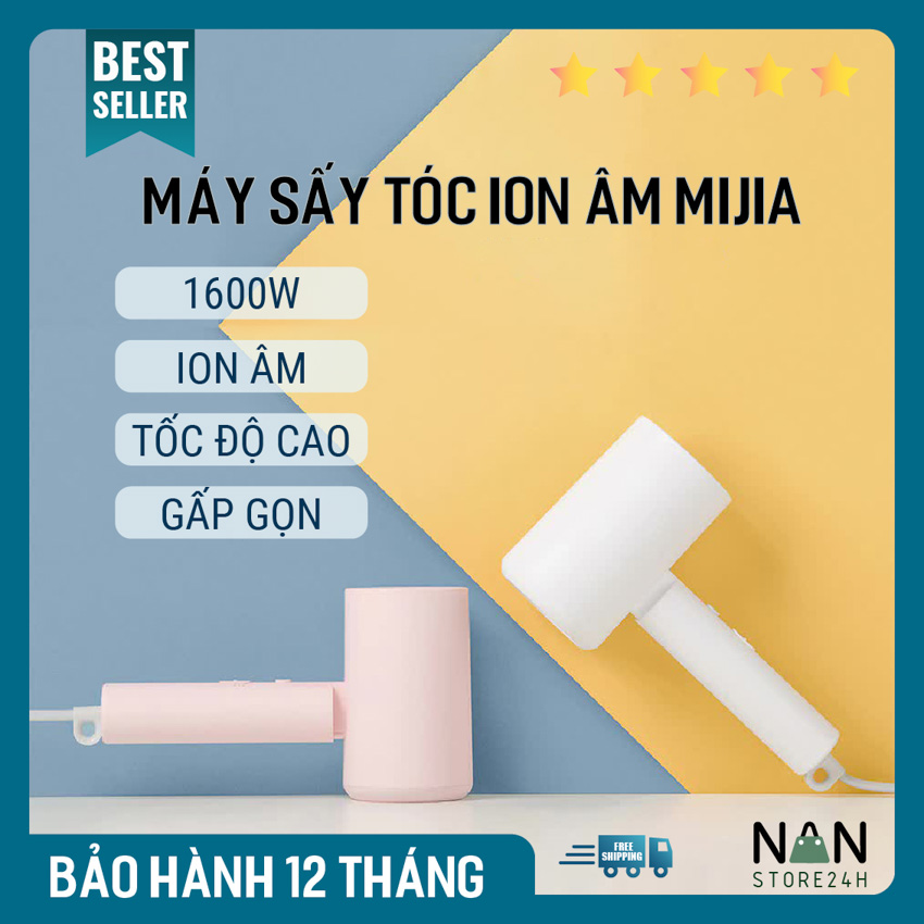[BH 12 THÁNG] Máy Sấy Tóc Ion Âm Xiaomi MIJIA Chống Khô Tóc - Công Suất Lớn 1600W - Có Thể Gập Lại CMJ02LXW