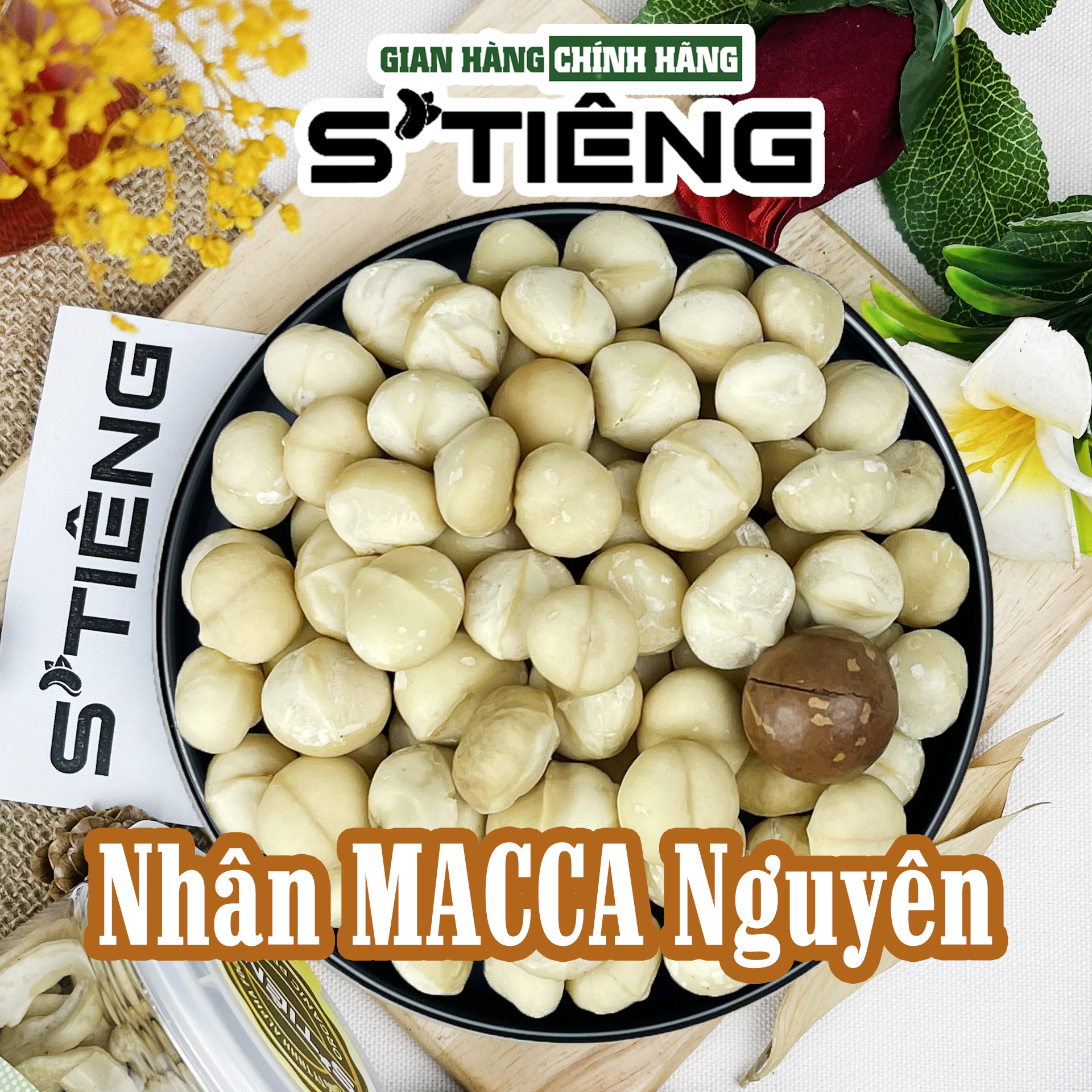 Nhân hạt macca nguyên hạt đã tách vỏ làm sữa , ngủ cốc stiêng