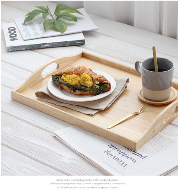 KHAY GỖ CÓ TAY CẦM ĐỰNG THỨC ĂN