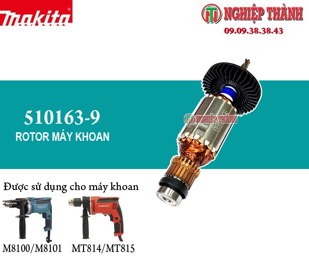 Rotor máy khoan makita m8100/ m8101- maktec mt814/ mt815 hàng chính hãng