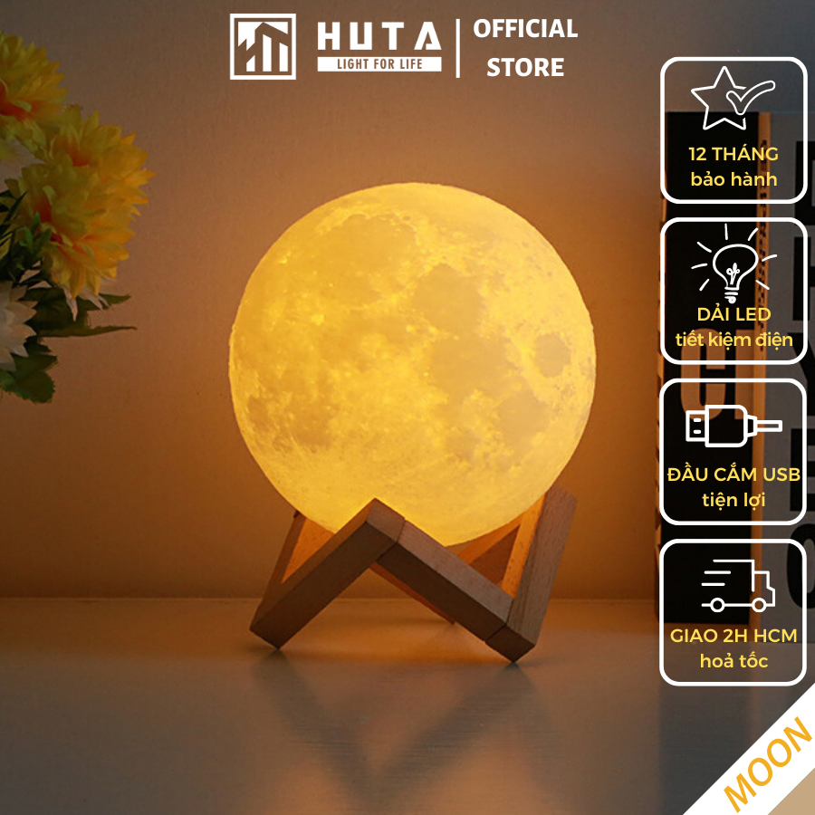 Đèn Led Nhà Hàng HUTA RESMOON Cảm Ứng Tích Điện, Điều Chỉnh Ánh Sáng Vàng, Trang Trí Quán Cà Phê, Nhà hàng, Quầy Bar