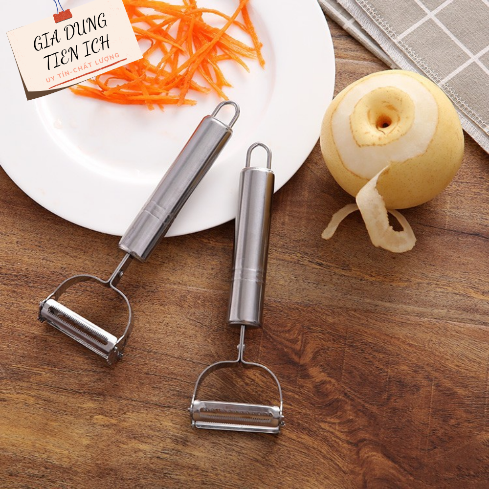 Dụng Cụ Bào Rau Củ Qủa Đa Năng Bằng Thép Không Gỉ, dụng cụ nạo sơi rau củ, dụng cụ nạo gọt rau củ, dụng cụ bào sợi