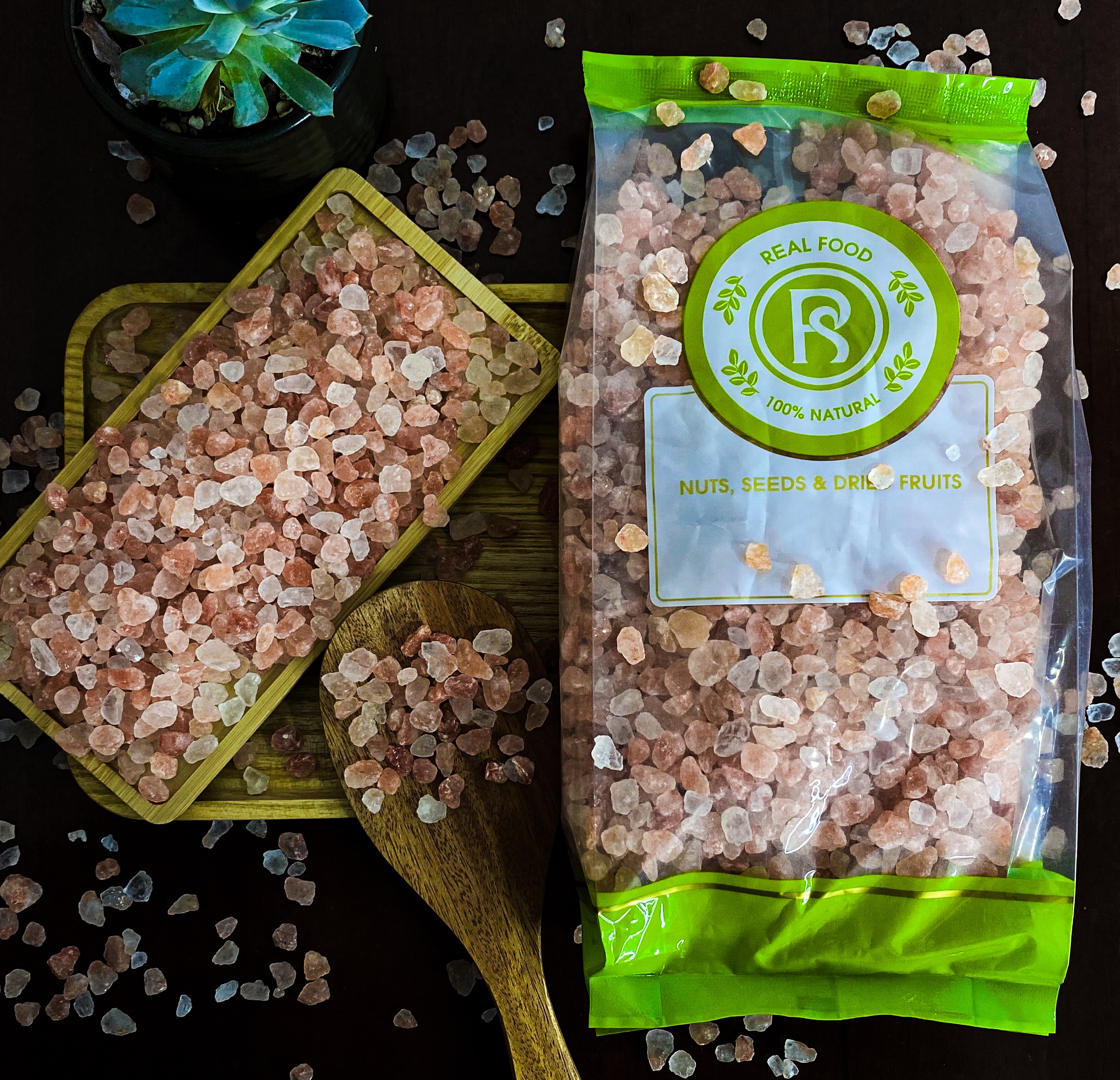 1Kg Muối Hồng Himalaya Hạt To Túi REALFOOD STORE - Bổ Sung Khoáng Chất, Tốt Cho Sức Khỏe