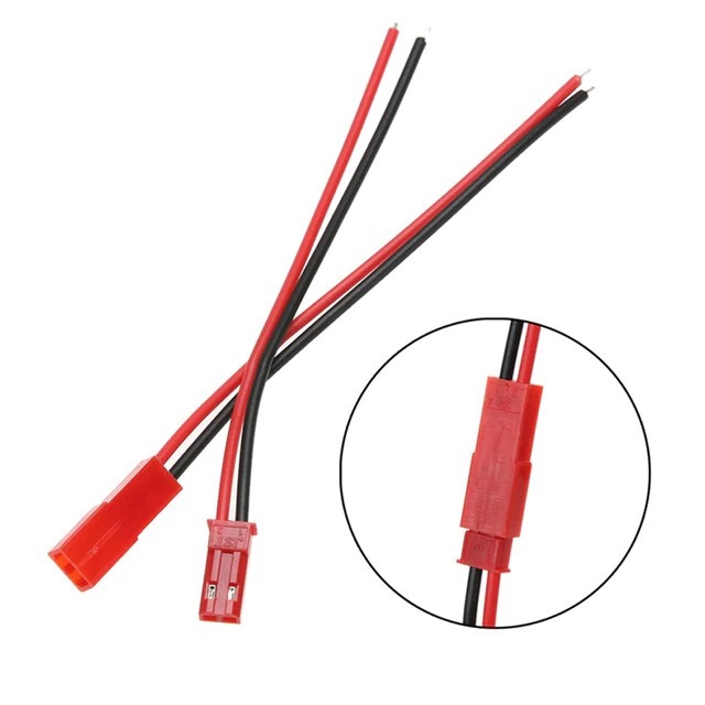 Cáp JST 2P dây silicon 22AWG chống cháy