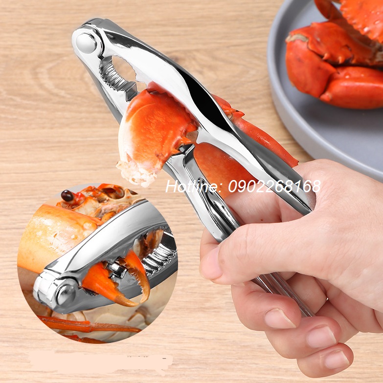 Kìm kẹp càng cua, ghẹ, quả óc chó... chất liệu inox, dài 15cm