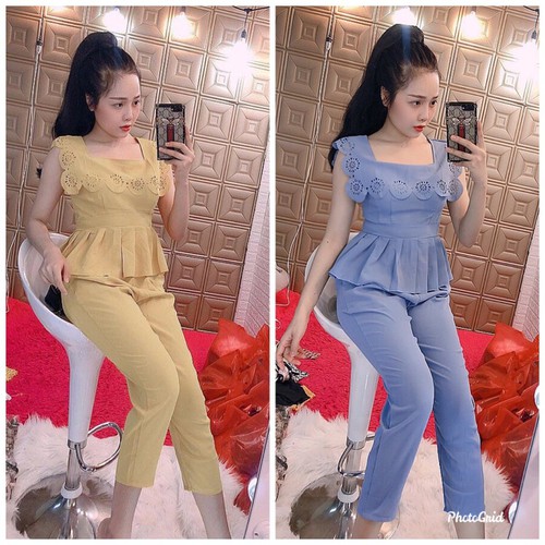 [HCM]SET ĐỒ BỘ ĐŨI QUẦN DÀI KÈM ÁO CỔ THUYỀN MẶC NHÀ ĐỄ THƯƠNG