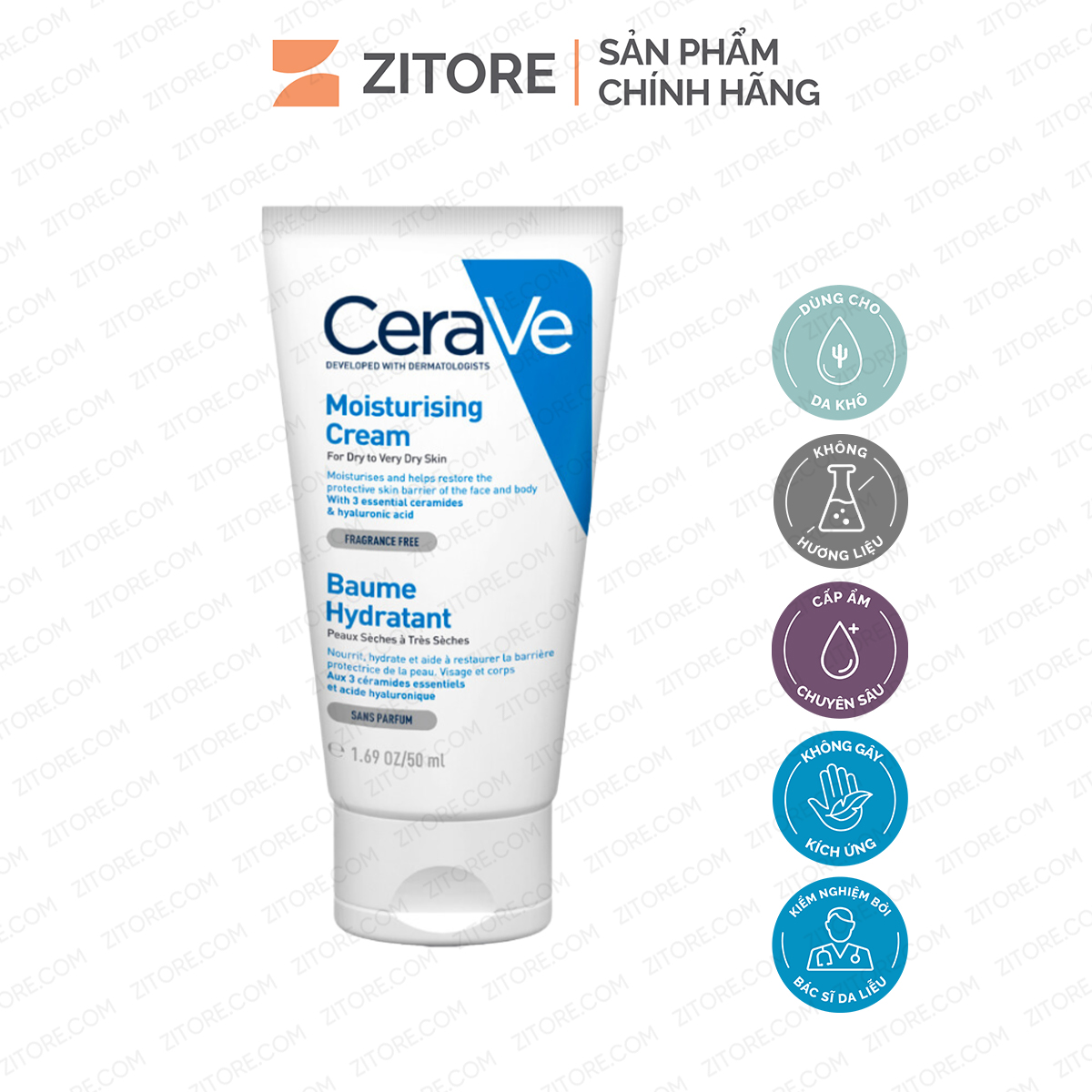 Kem dưỡng cerave cho da khô đến rất khô 50ml - sản phẩm chính hãng tại zitore