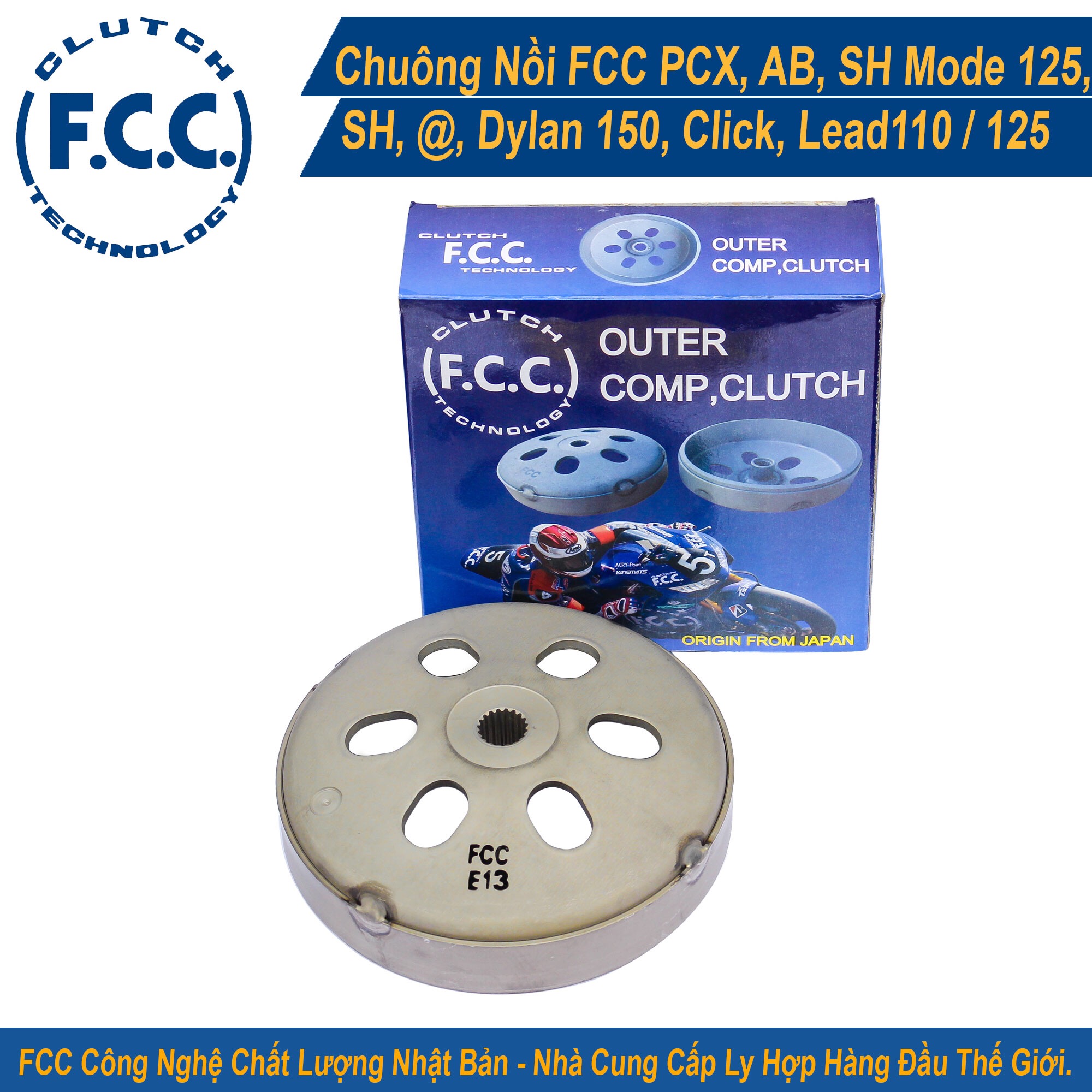 Chuông nồi fcc xe honda ab, vairo, pcx, lead, sh, sh mode, lead, click