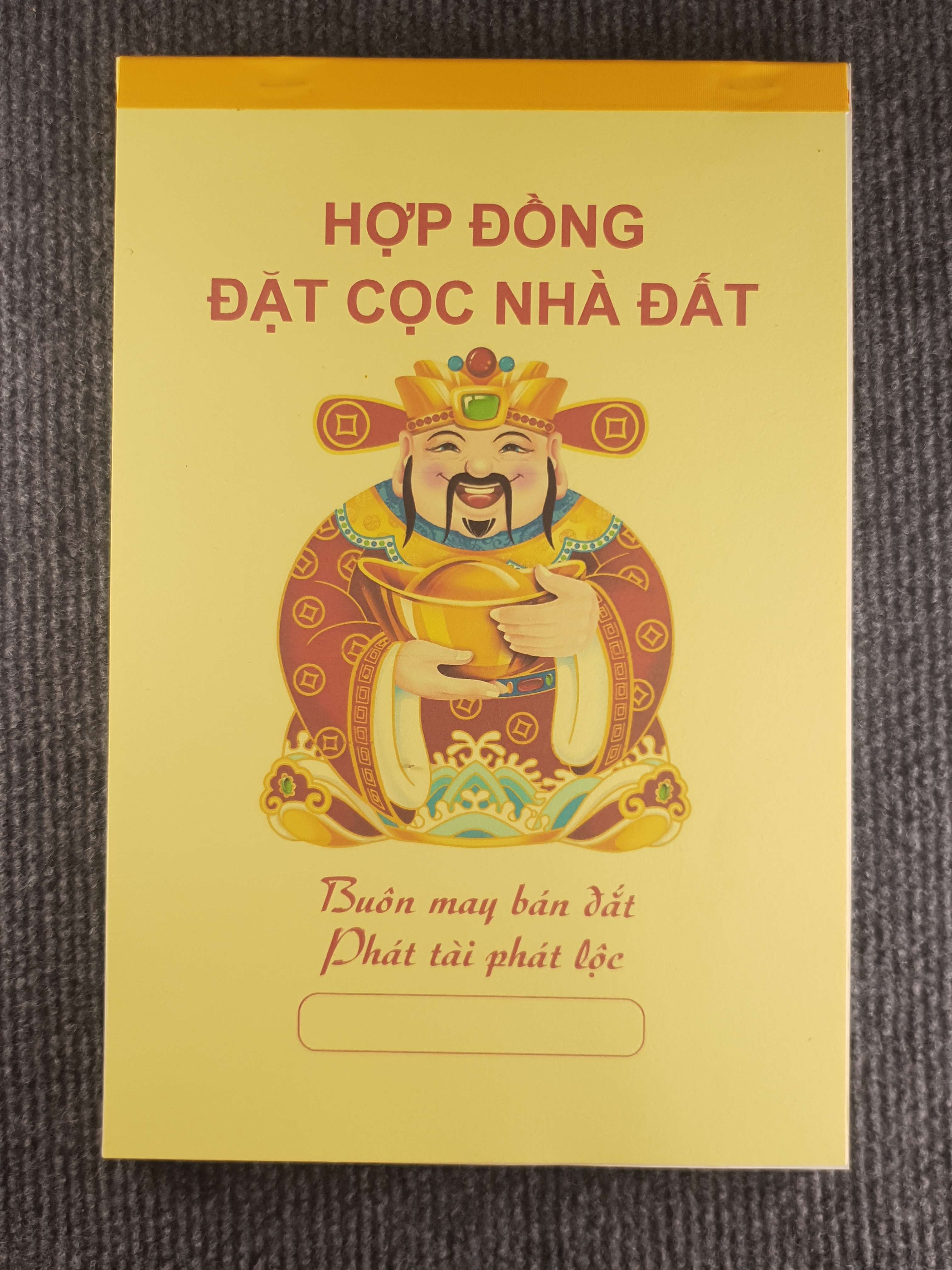 Sổ đặt cọc nhà đất Thần Tài