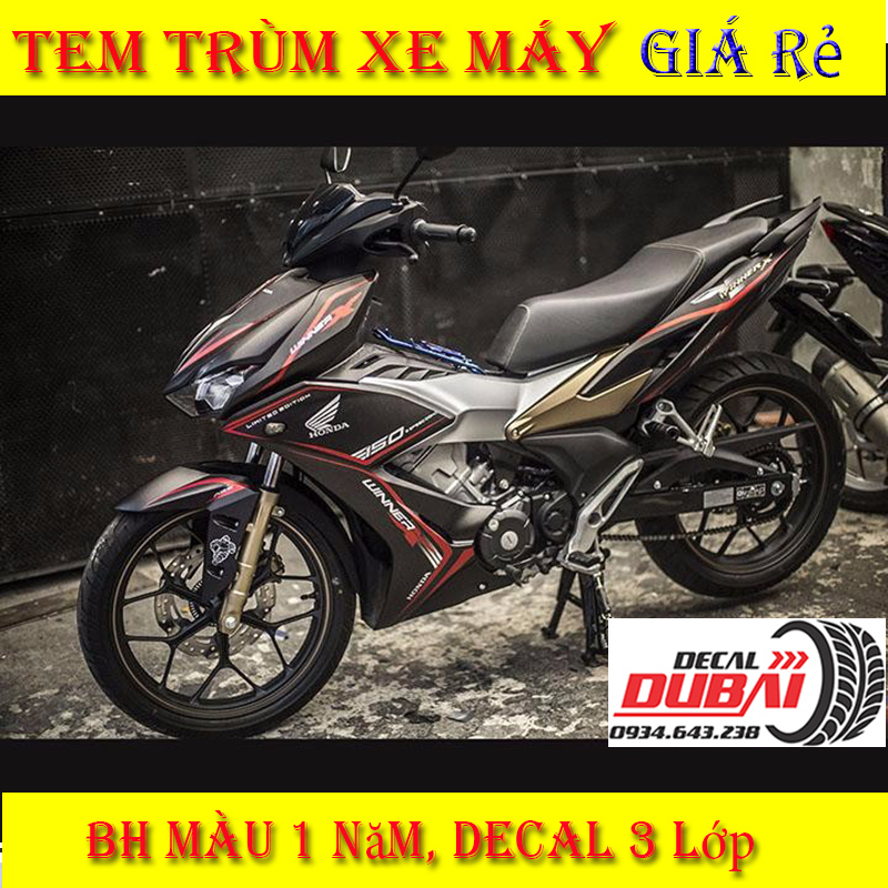 Tem Trùm Winner X Đen Nhám Viền Đỏ