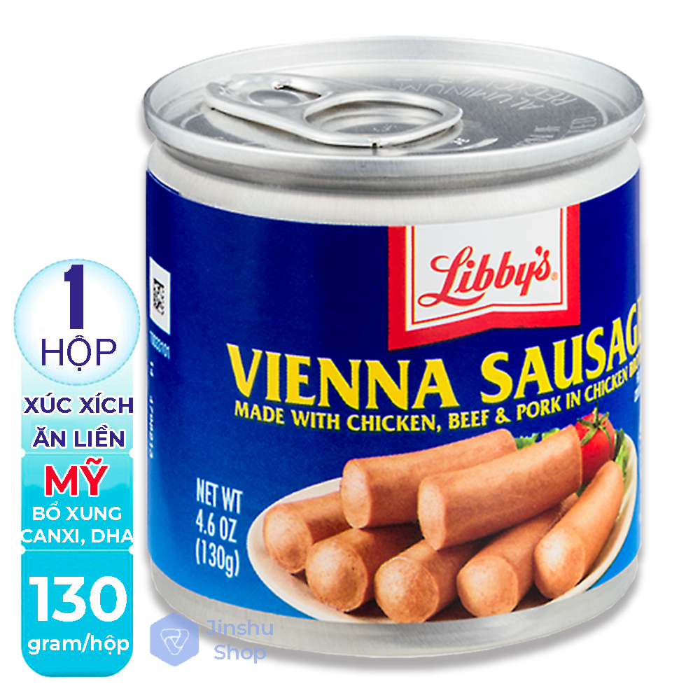 [ DATE MỚI, ĂN LÀ GHIỀN ] Hộp (130gr) Xúc xích đóng hộp Libby's Vienna Sausage của Mỹ (Date: 24 tháng)-[ 12.12 Hot Deals ]