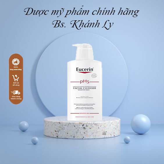 Sữa rửa mặt eucerin facial cleanser ph5 sensitive skin cho da nhạy cảm 400ml