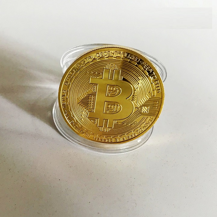 Đồng Xu Lưu Niệm Bitcoin sưu tầm lưu niệm trang trí bàn sách bàn làm việc-TMT Collection-SP002456