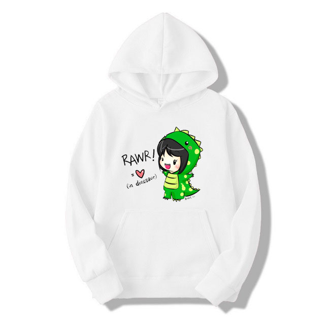 Áo Hoodie Nam Nữ Thu Đông In Hoạt Hình 3D Bé Khủng Long In Dino Saur Chất Nỉ Tàu Ấm Áp - Áo Hoodies Thu Đông Mặc Đi Chơi Đi Học