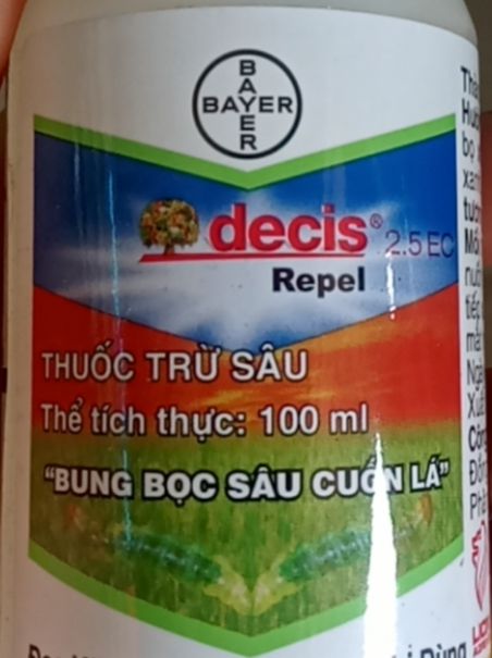 Thuốc trừ sâu cuốn lá sâu đo sâu khoang rệp mềm - decis 2.5ec chlb đức. thể tích 100ml.