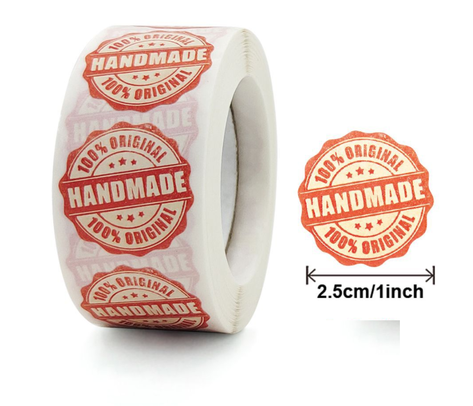 Cuộn 500 stick Sticker Handmade Dán nhãn cảm ơn Tem giấy dán cảm ơn gói quà gói đơn hàng
