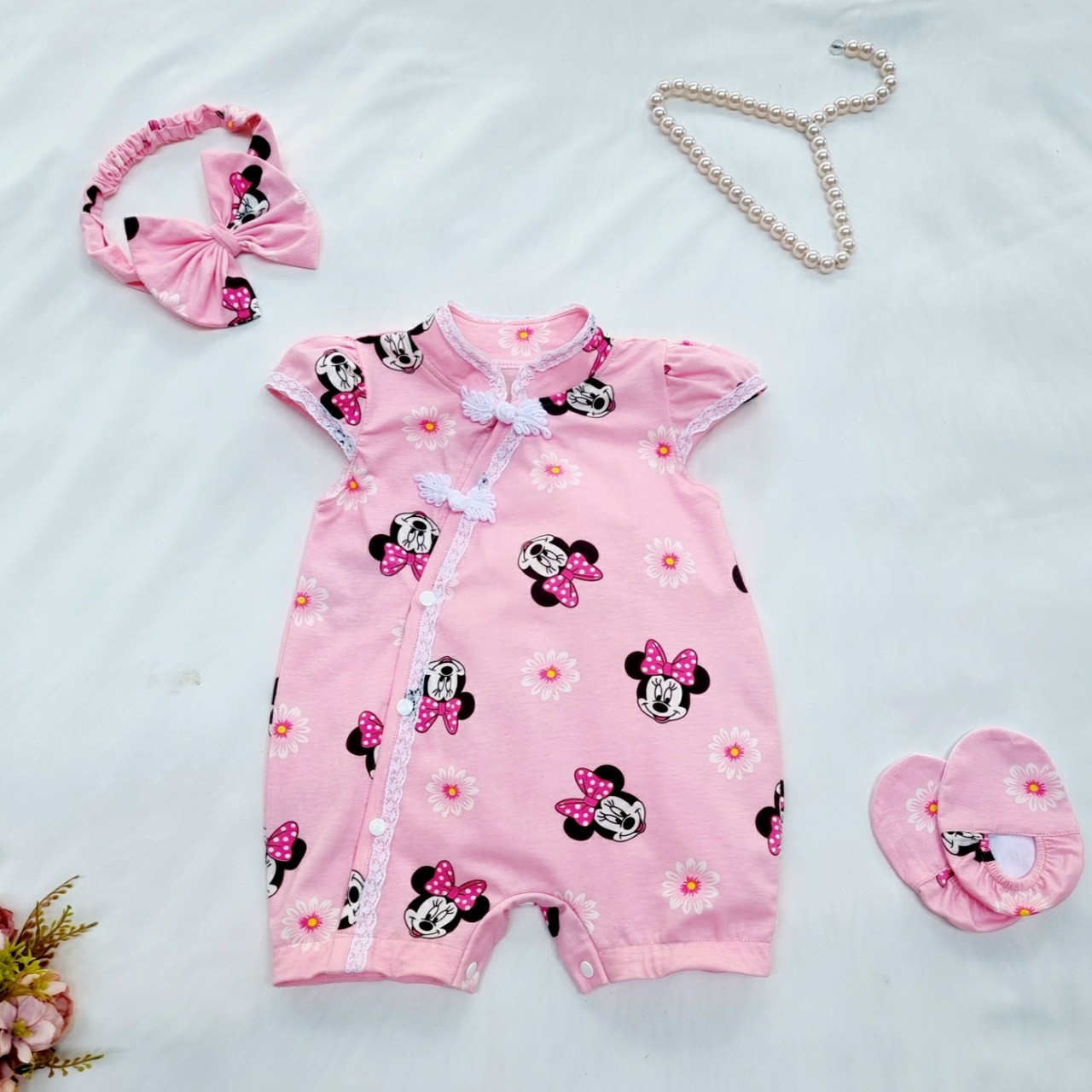 Body cổ tàu họa tiết MICKEY tặng kèm tuban và giày
