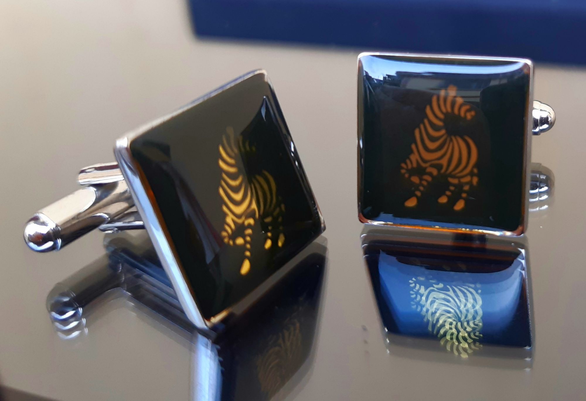 Cufflinks JB - măng séc đúp trang trí tay áo - đen tuyền