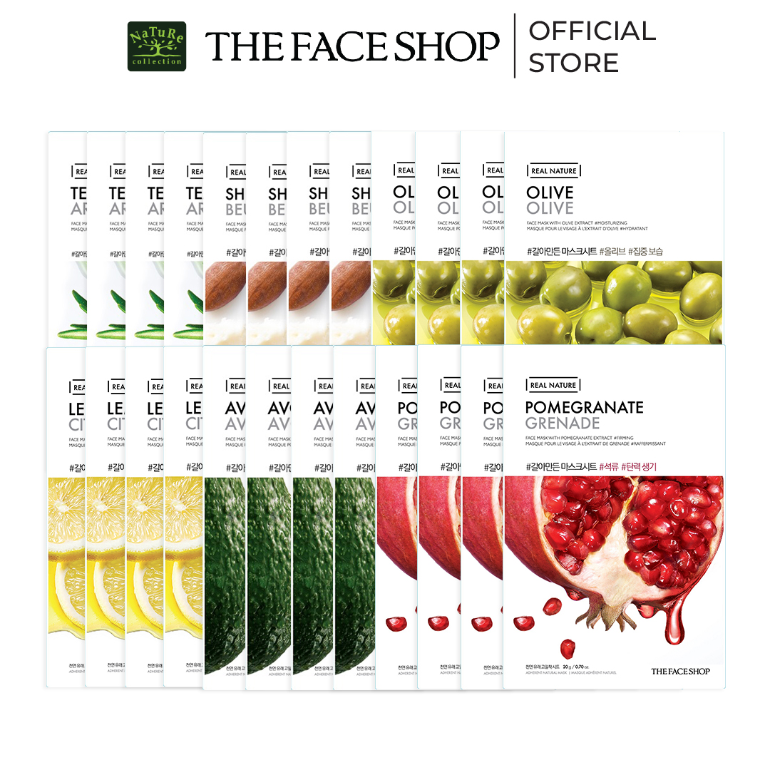 Combo 24 mặt nạ thefaceshop real nature 20gx24