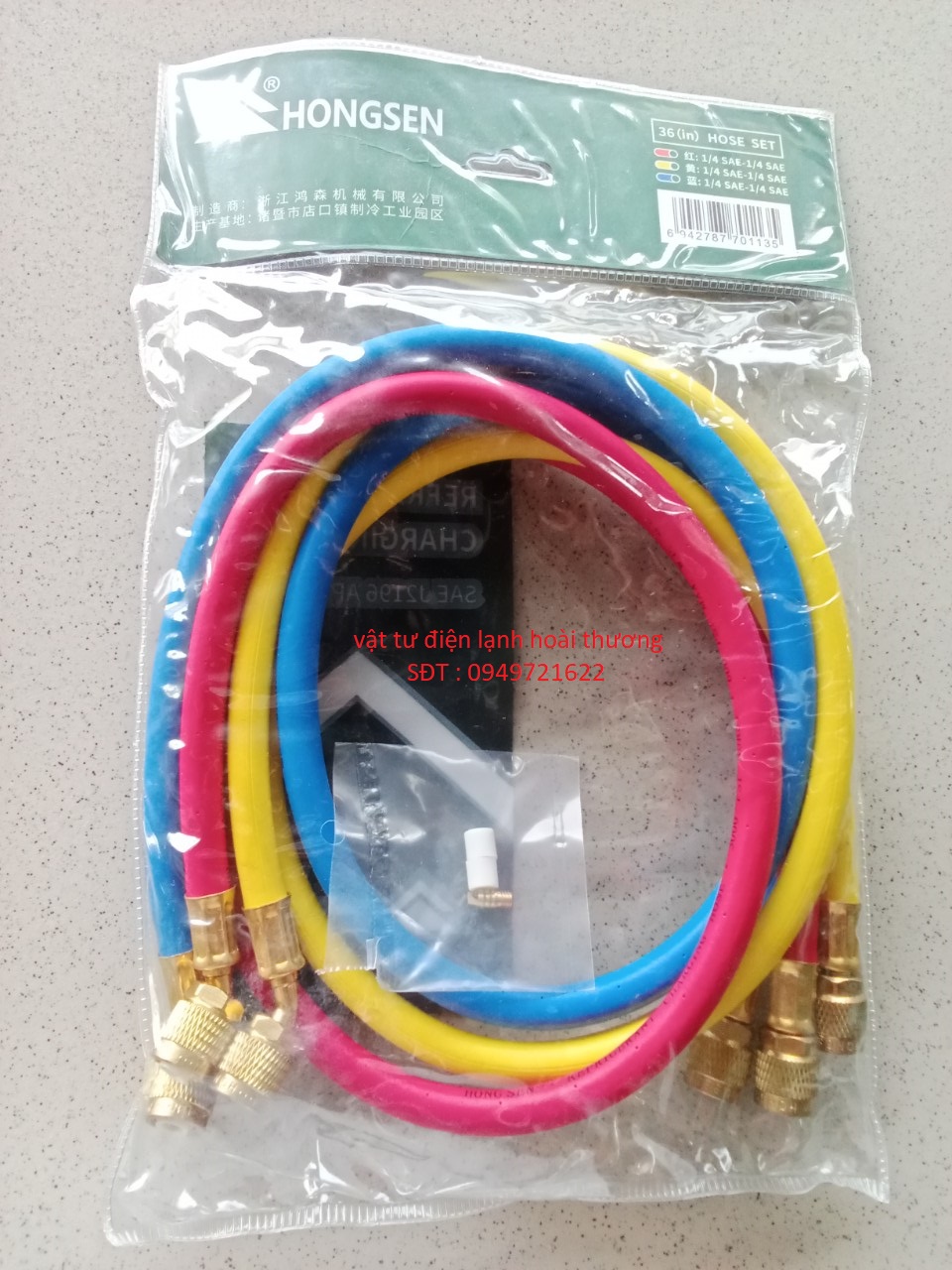 dây sạc gas máy lạnh r22- r134a hongsen chịu áp 600psi loại tốt/ vật tư điện lạnh hoai thương