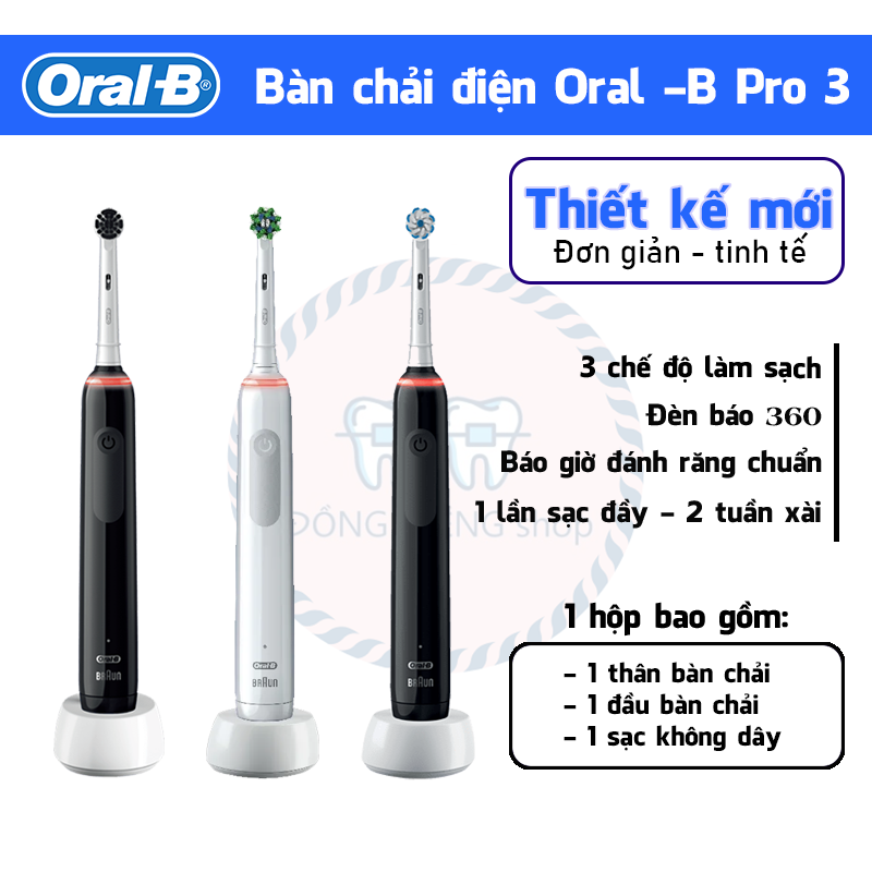 Bàn chải điện Oral -B Pro 3 3000 made in Germany