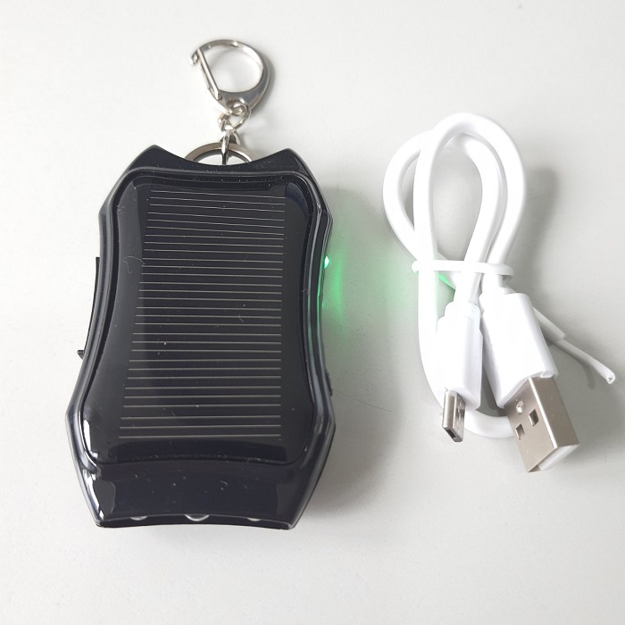 Pin sạc dự phòng năng lượng mặt trời 1200MAH móc treo chía khóa có đèn LED