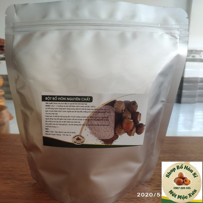 Bột bồ hòn nguyên chất 500gam kèm hdsd