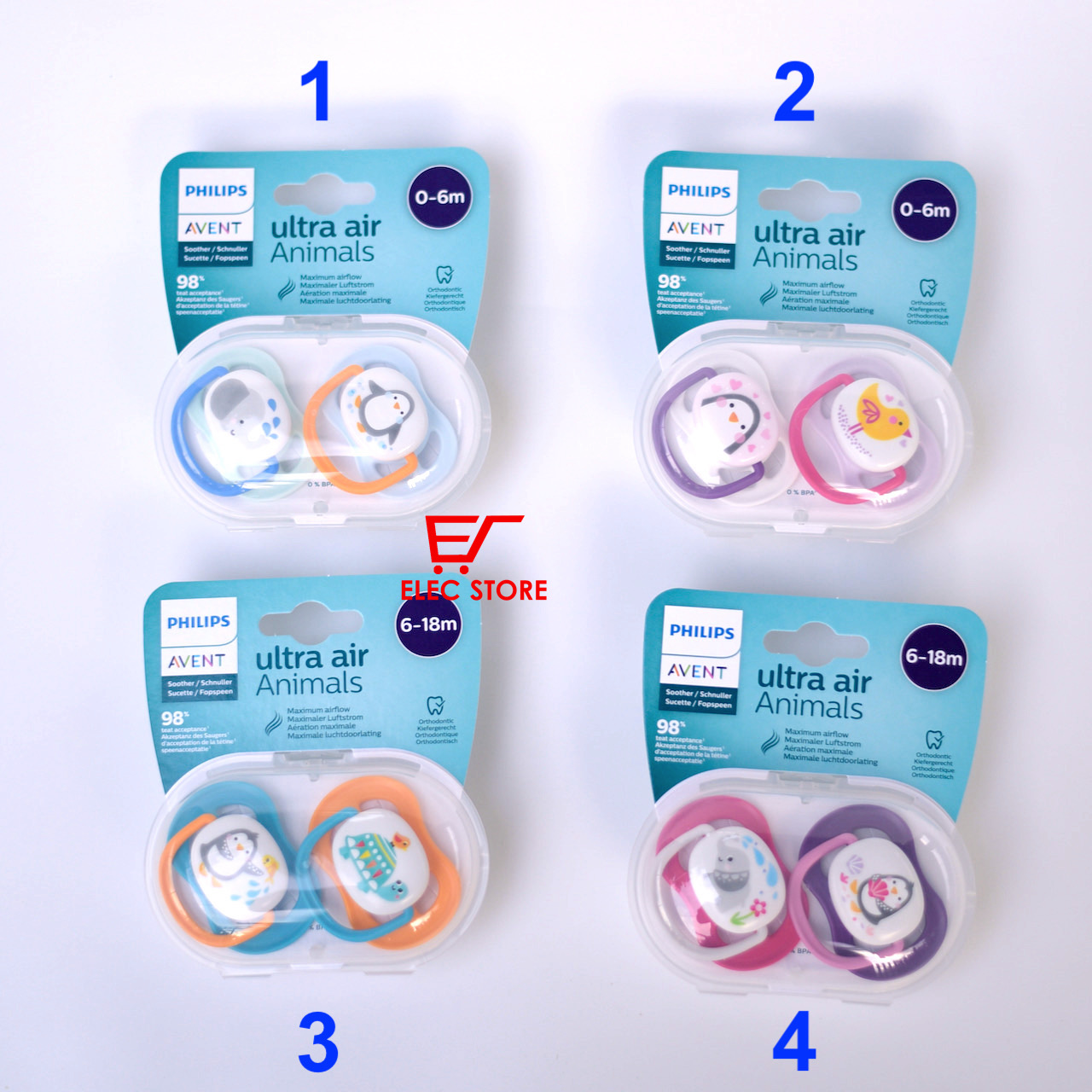 Ty ngậm ultra air animals philips avent