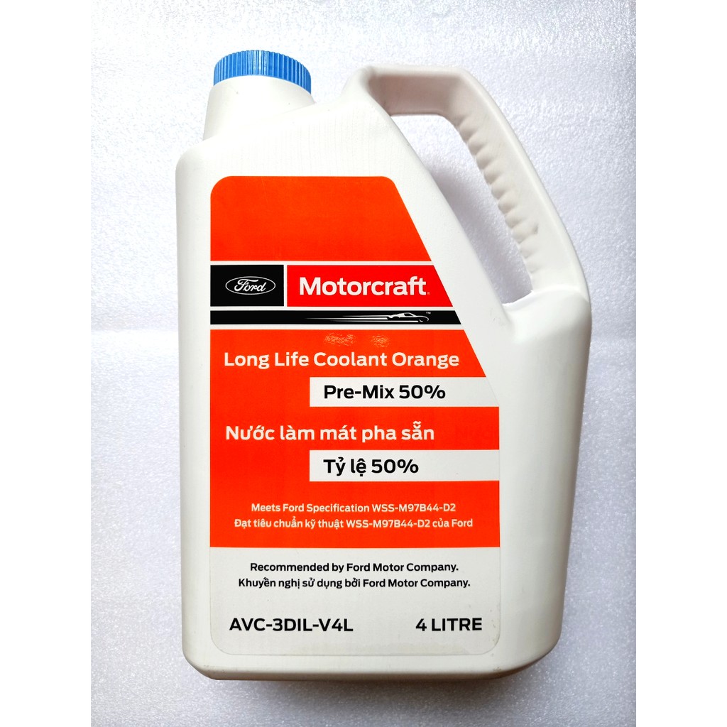 [HCM][ NƯỚC LÀM MÁT HÃNG PHA SẴN] FORD Motorcraft Long Life Coolant Orange 4 LÍT