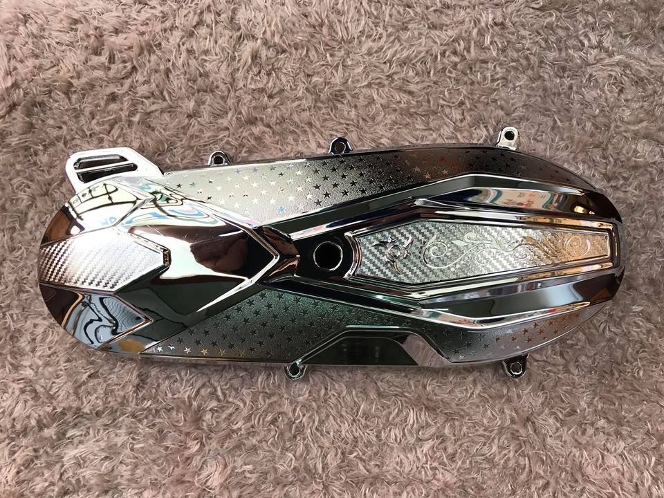 ốp lốc máy lớn mạ crom cho xe air blade 2016 2017 2018 2019