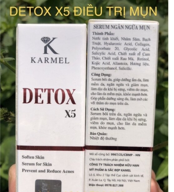 Kamel Serum Detox Acnes X5 - Loại bỏ Mụn da sần vỏ cam mờ thâm nám