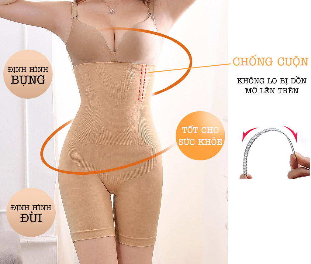 Quần đùi gen nịt bụng lưng cao quần đùi mặc trong váy chất liệu su đúc mềm  mát  Shopee Việt Nam